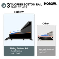 Matte Black Double Sliding Shower Door – Model HR4872-MB, 1/4" Thick Glass