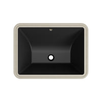 Black Undermount Rectangle Bathroom Sink with Overflow – HWTP-S5138D-B