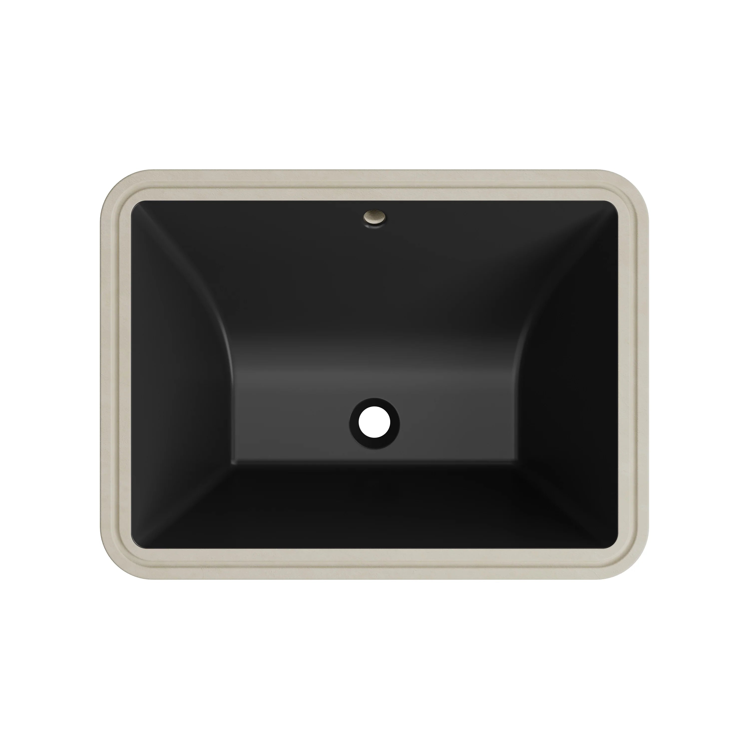 Black Undermount Rectangle Bathroom Sink with Overflow – HWTP-S5138D-B
