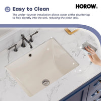 Bisque Under-Counter Bathroom Sink – Model HWTP-S5138D-BC