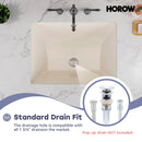 Bisque Under-Counter Bathroom Sink – Model HWTP-S5138D-BC