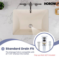 Bisque Under-Counter Bathroom Sink – Model HWTP-S5138D-BC