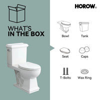 2-Piece Toilet HWTT-E04S – Single Flush with Elongated Bowl