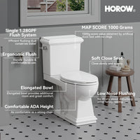 2-Piece Toilet HWTT-E04S – Single Flush with Elongated Bowl