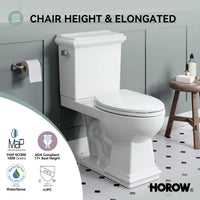 2-Piece Toilet HWTT-E04S – Single Flush with Elongated Bowl
