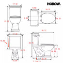 2-Piece Toilet HWTT-E04S – Single Flush with Elongated Bowl