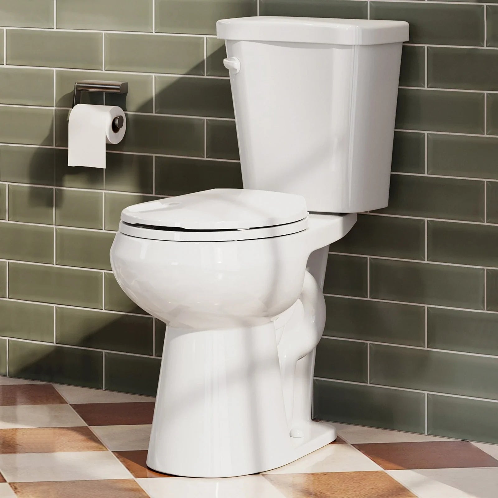 2 Piece Toilet with Single Flush and Round Bowl – Model HWTT-R01S10