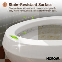 2 Piece Toilet with Single Flush and Round Bowl – Model HWTT-R01S10