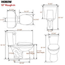 2 Piece Toilet with Single Flush and Round Bowl – Model HWTT-R01S10
