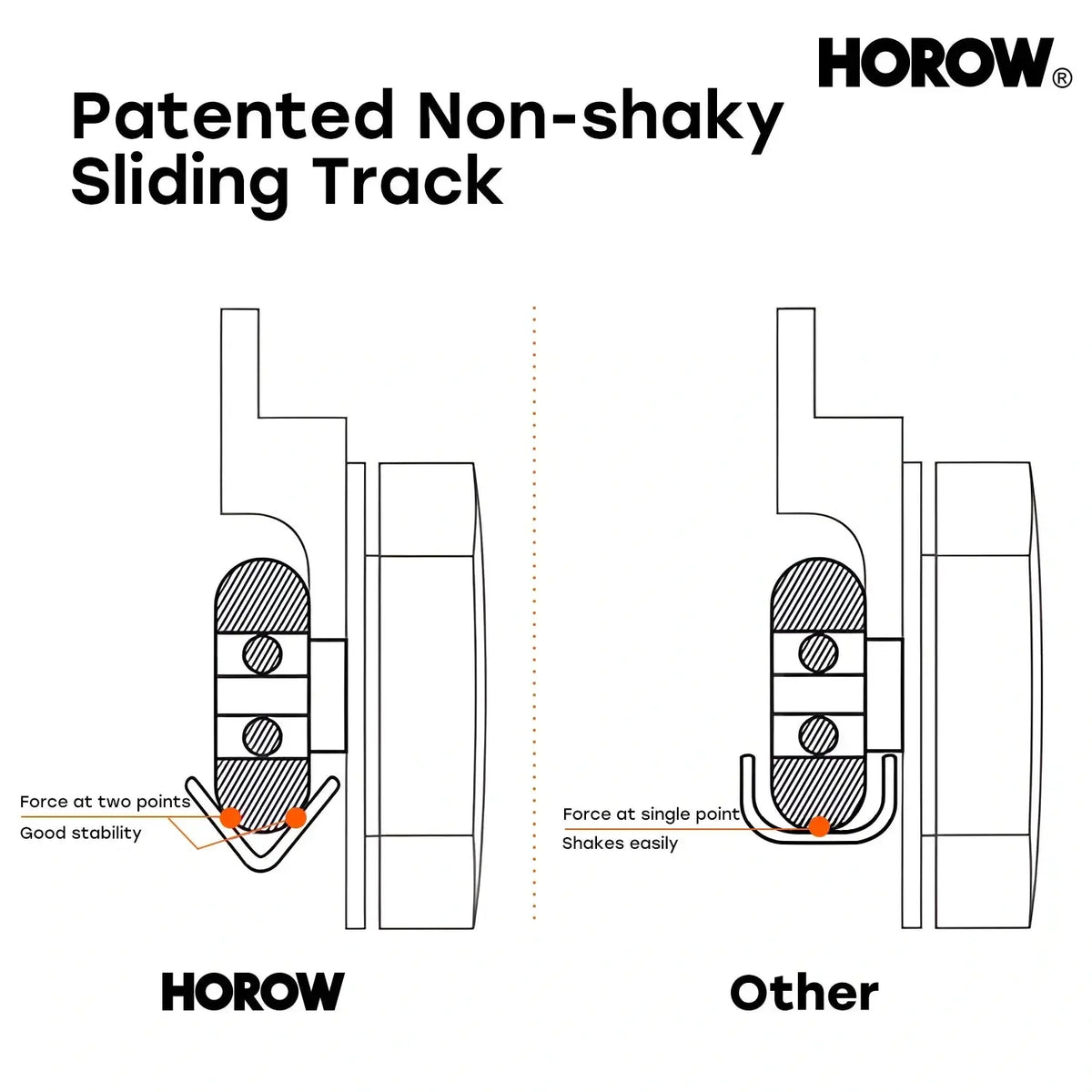 HOROW Brushed Nickel Shower Door with Ultra Narrow Model K2-BN HOROW