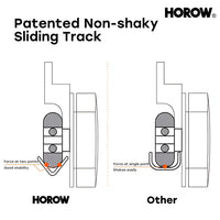 HOROW Brushed Nickel Shower Door with Ultra Narrow Model K2-BN