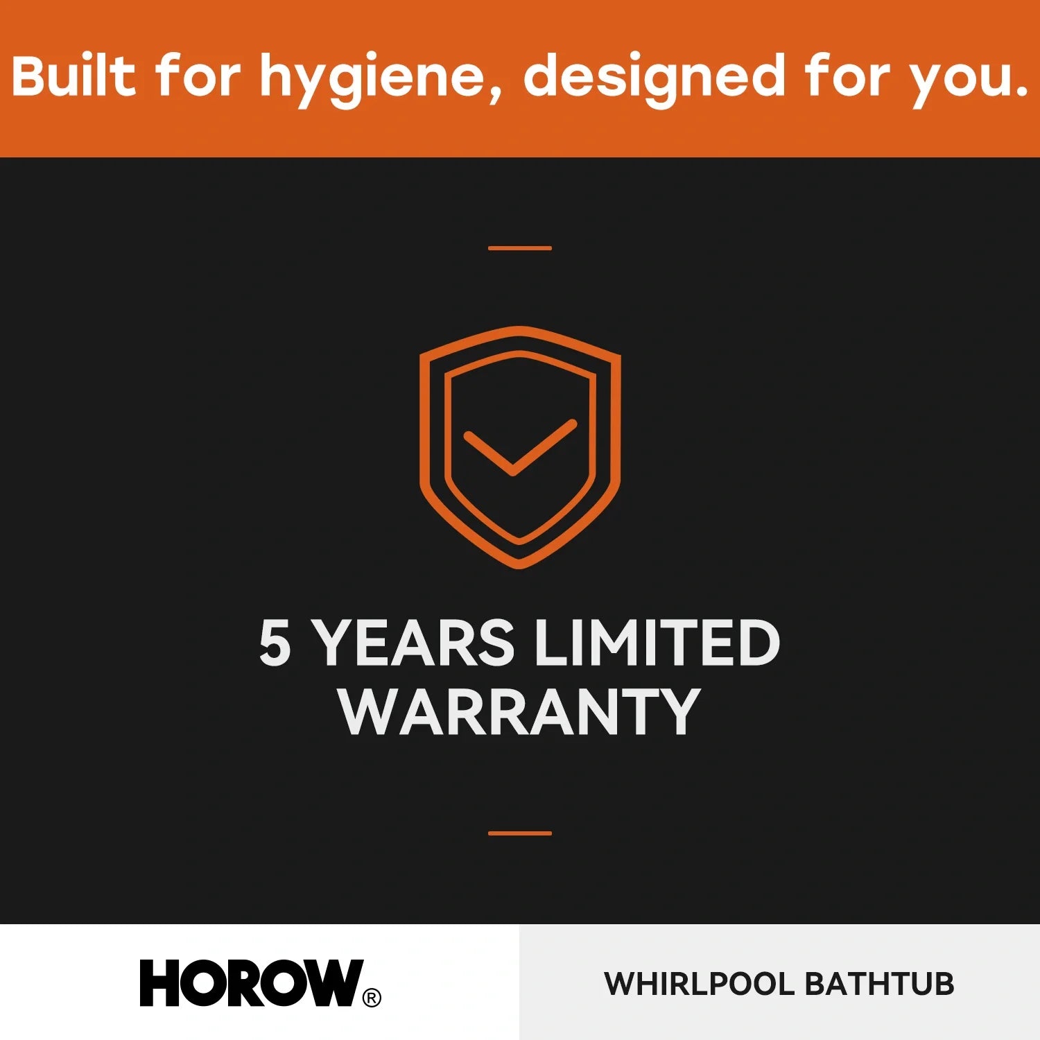 59 Inch Whirlpool Bathtub with Light and Shower Head Model M59-L