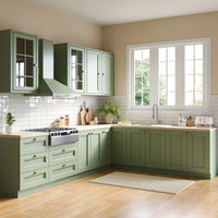 30 Inch Top Mount Kitchen Sink with Drainboard – Creamic Single Bowl