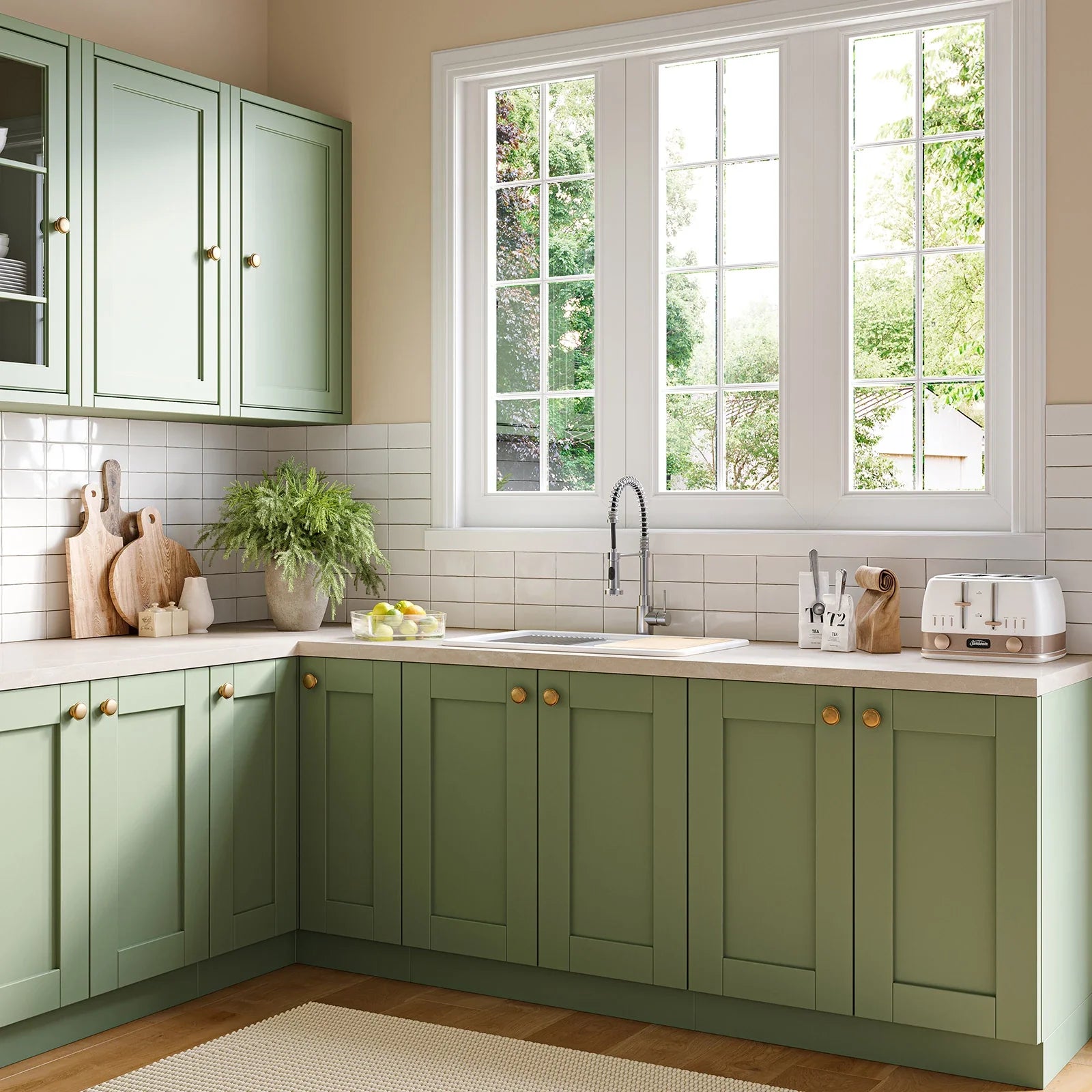 30 Inch Top Mount Kitchen Sink with Drainboard – Creamic Single Bowl