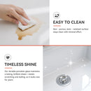 30 Inch Top Mount Kitchen Sink with Drainboard – Creamic Single Bowl