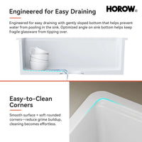 33 Inch Ceramic Overmount Kitchen Sink – Durable & Stylish Design