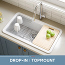 33 Inch Ceramic Overmount Kitchen Sink – Durable & Stylish Design