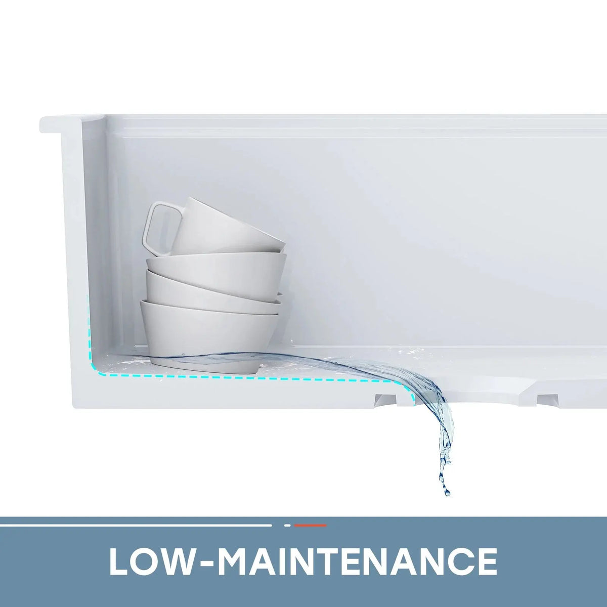 33 Inch Ceramic Overmount Kitchen Sink – Durable & Stylish Design HOROW