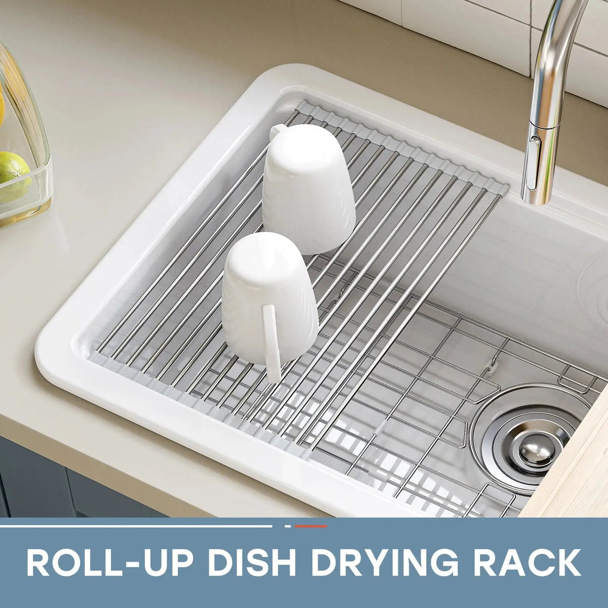 33 Inch Ceramic Overmount Kitchen Sink – Durable & Stylish Design HOROW