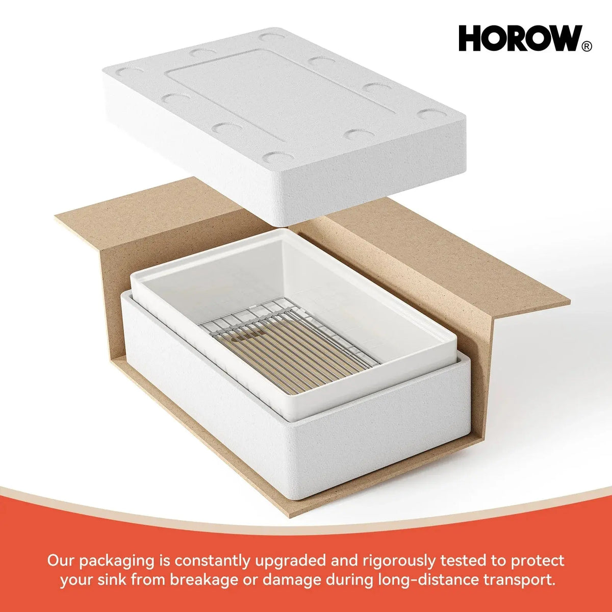33 Inch Undermount Workstation Kitchen Sink with Grid HOROW