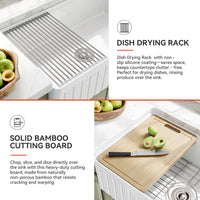 33 Inch Undermount Workstation Kitchen Sink with Grid