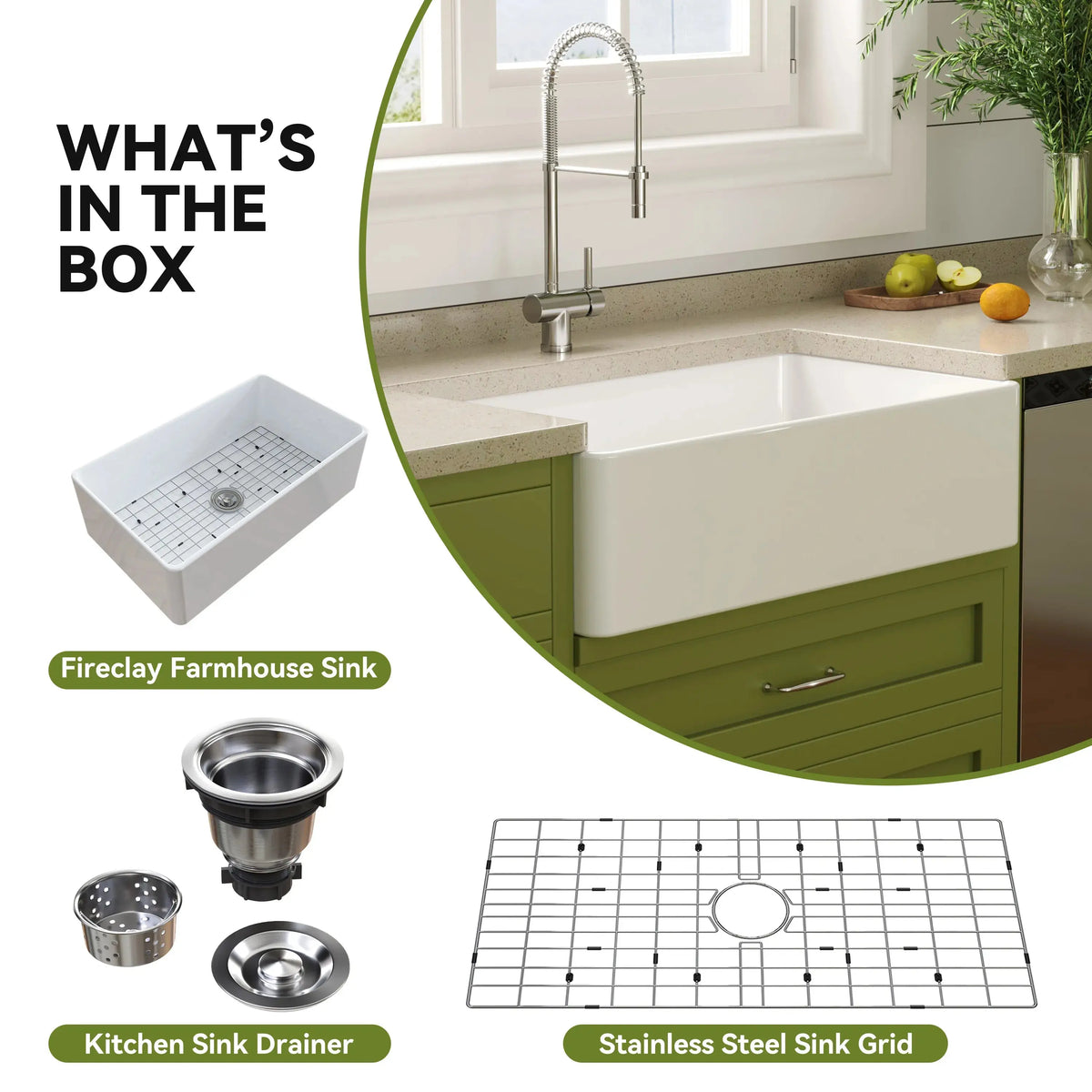 HOROW 36 Inch Kitchen Sink White Undermount Sink Model S3620W HOROW