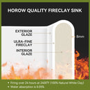 HOROW 36 Inch Kitchen Sink White Undermount Sink Model S3620W