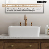 Rectangular Vessel Sink with Above Counter Model S4837W
