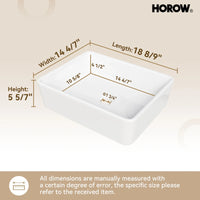 Rectangular Vessel Sink with Above Counter Model S4837W