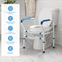 HOROW Toilet Safety Rail – Adjustable Width & Height for Secure Support