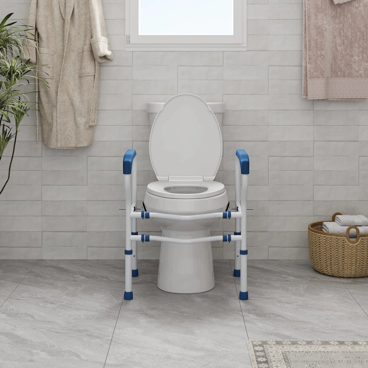 HOROW Toilet Safety Rail – Adjustable Width & Height for Secure Support HOROW