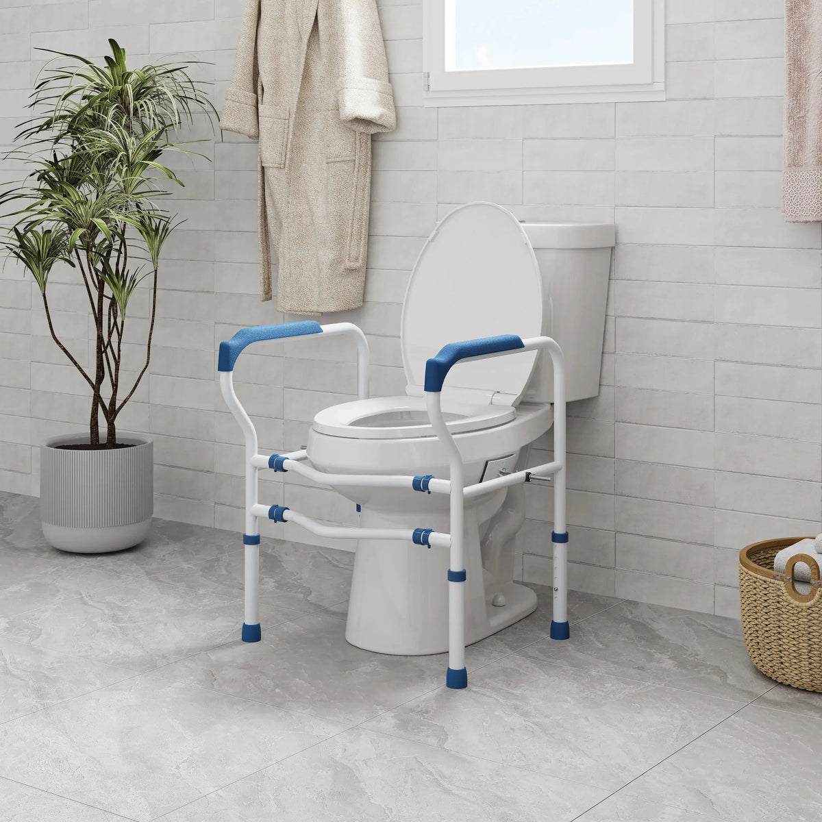 HOROW Toilet Safety Rail – Adjustable Width & Height for Secure Support HOROW