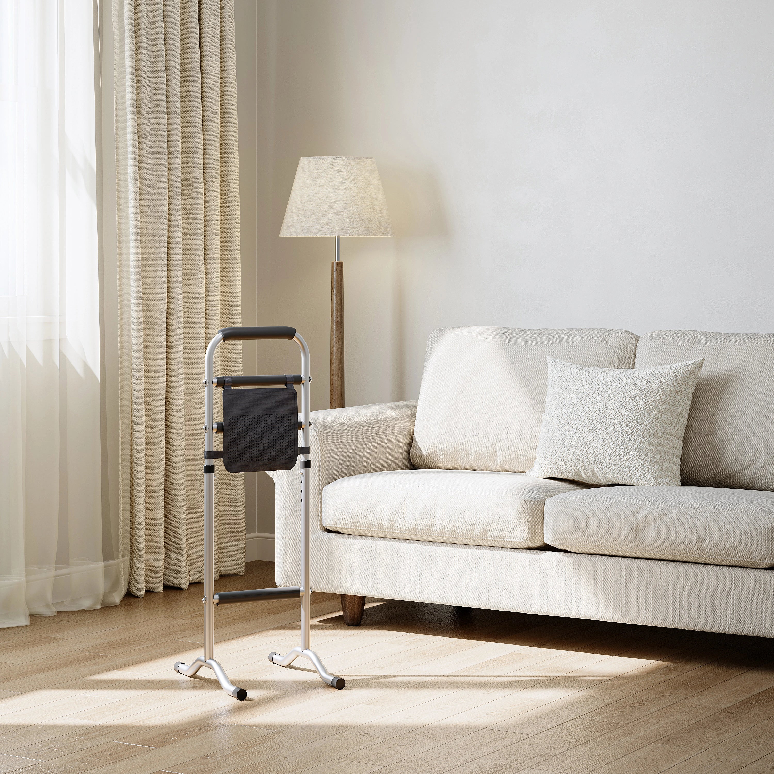 HOROW Adjustable Height Bathroom Toilet Grab Bar – Safety & Support