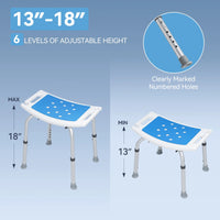 HOROW Shower Chair with Adjustable Height for Elderly – Safe & Comfortable Bath Seat