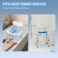 HOROW Shower Chair with Removable Backrest – Adjustable, Durable & Comfortable