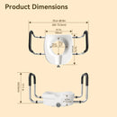 4.5-Inch Elongated Toilet Seat Riser with Arms – Elevated Toilet Seat for Safety & Comfort