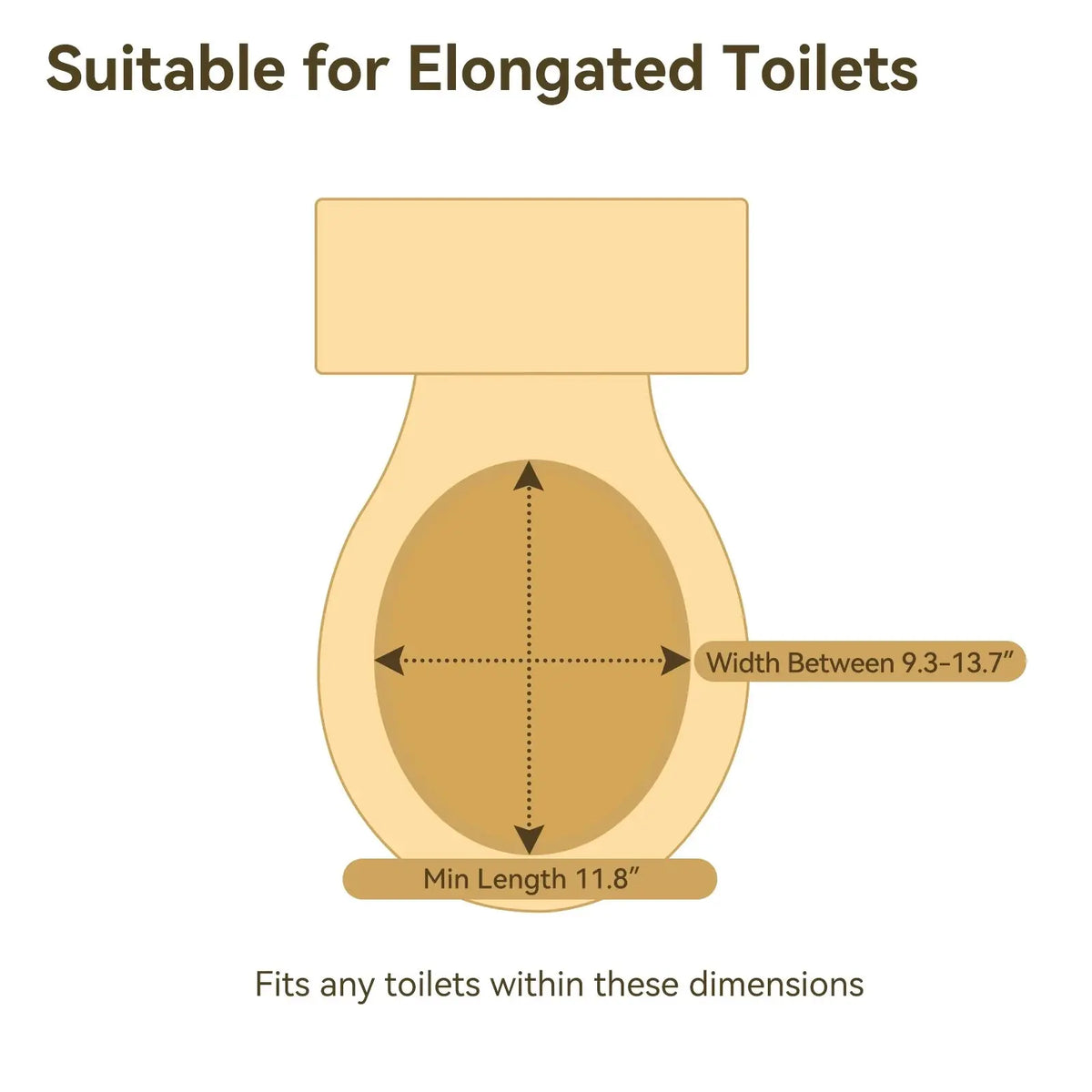 4.5-Inch Elongated Toilet Seat Riser with Arms – Elevated Toilet Seat for Safety & Comfort HOROW