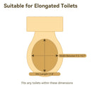 4.5-Inch Elongated Toilet Seat Riser with Arms – Elevated Toilet Seat for Safety & Comfort