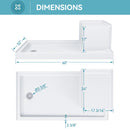 Shower Base with Chrome Left Drain and Seat Model SS6032-CH-L