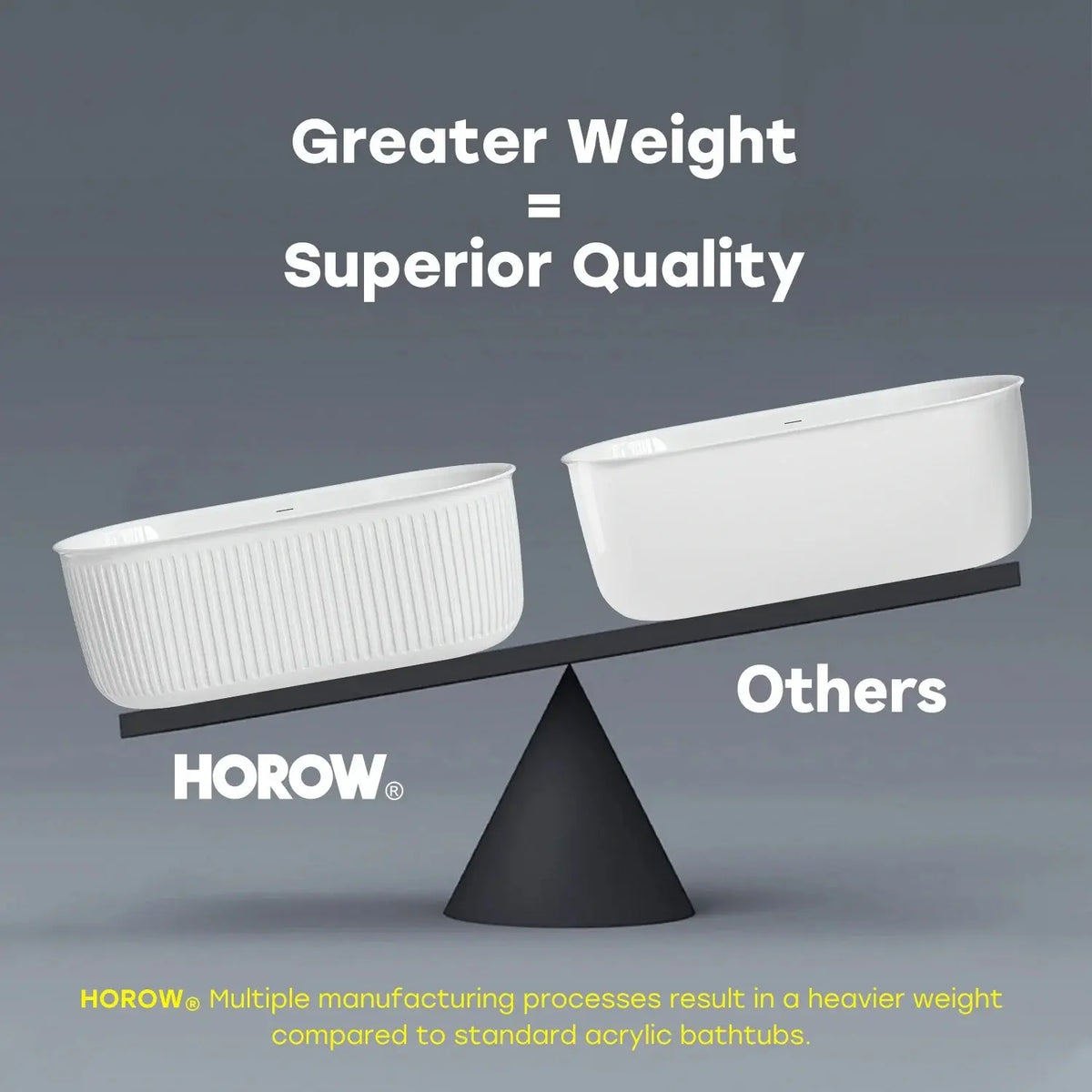 HOROW 59 Inch Acrylic Freestanding Tub Model ST59-CH HOROW