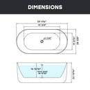 HOROW 59 Inch Acrylic Freestanding Tub Model ST59-CH