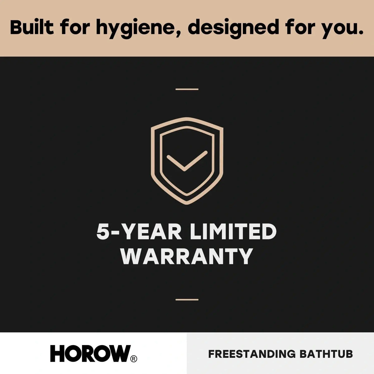 HOROW 59 Inch Acrylic Freestanding Tub Model ST59-CH HOROW