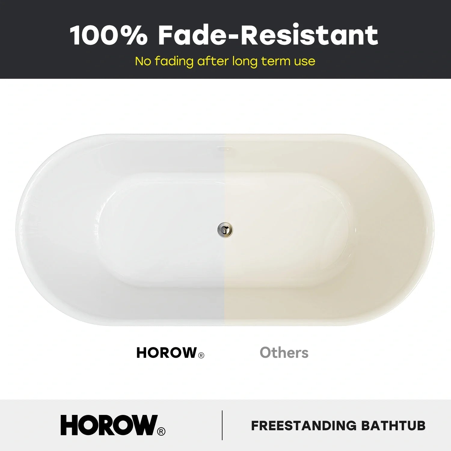 HOROW 59 Inch Acrylic Freestanding Tub Model ST59-CH