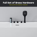 59 Inch Acrylic Back to Wall Tub with Faucet and Shower Head Model SU59-MB