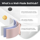 59 Inch Acrylic Back to Wall Tub with Faucet and Shower Head Model SU59-MB