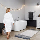 59 Inch Acrylic Back to Wall Tub with Faucet and Shower Head Model SU59-MB