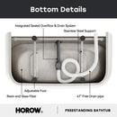 59 Inch Acrylic Back to Wall Tub with Faucet and Shower Head Model SU59-MB