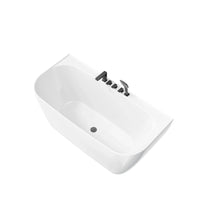 59 Inch Acrylic Back to Wall Tub with Faucet and Shower Head Model SU59-MB