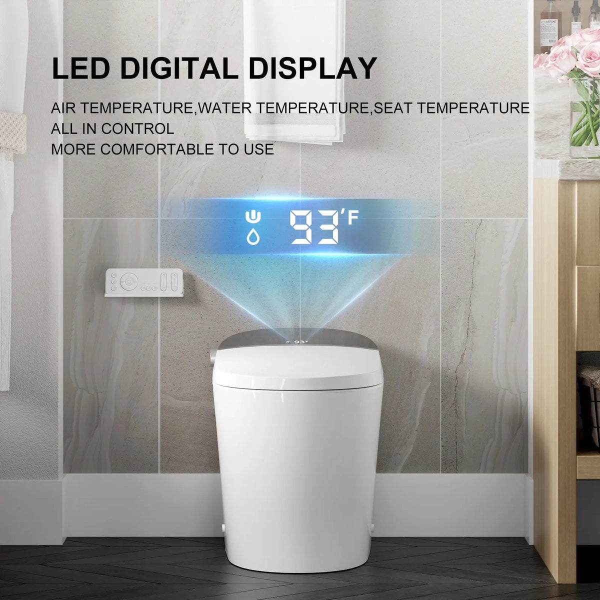 Latest HOROW T03 Tankless Smart Toilet with Power-Off Flush