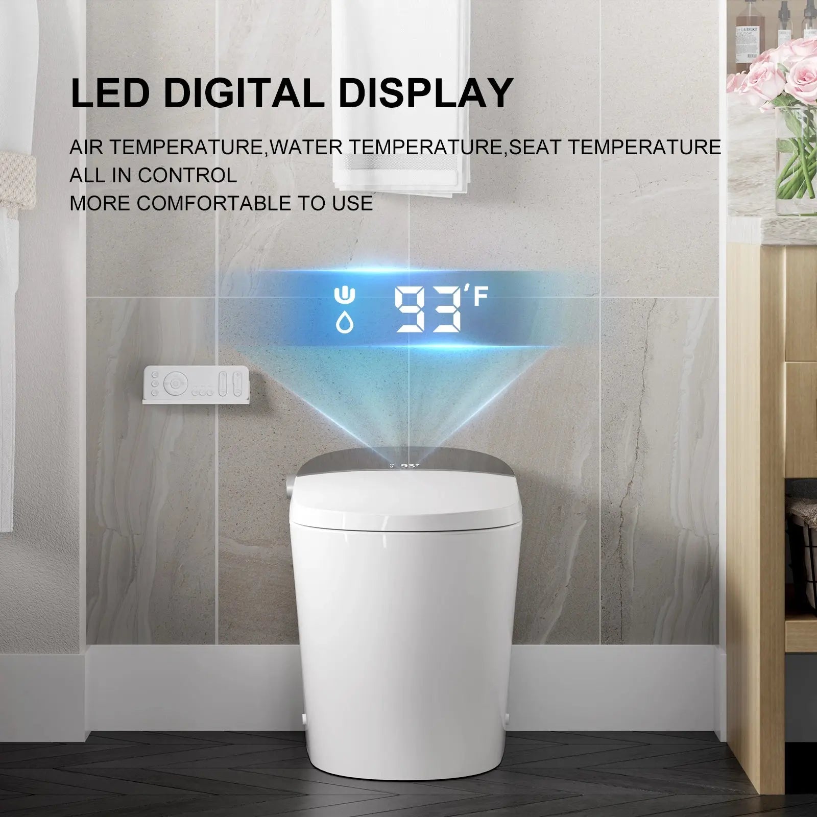 Latest HOROW T03 Tankless Smart Toilet with Power-Off Flush